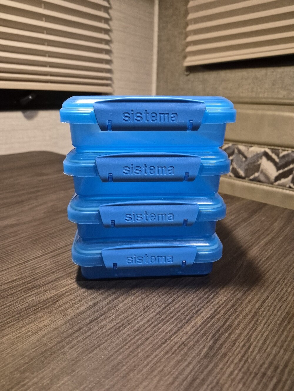 Sistema Blue Stackable Food Storage Containers (Set of 4)